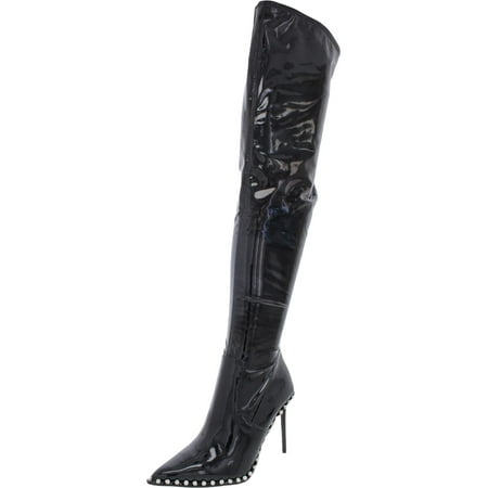 

Steve Madden Vyva Women s Patent Embellished Over The Knee Boots