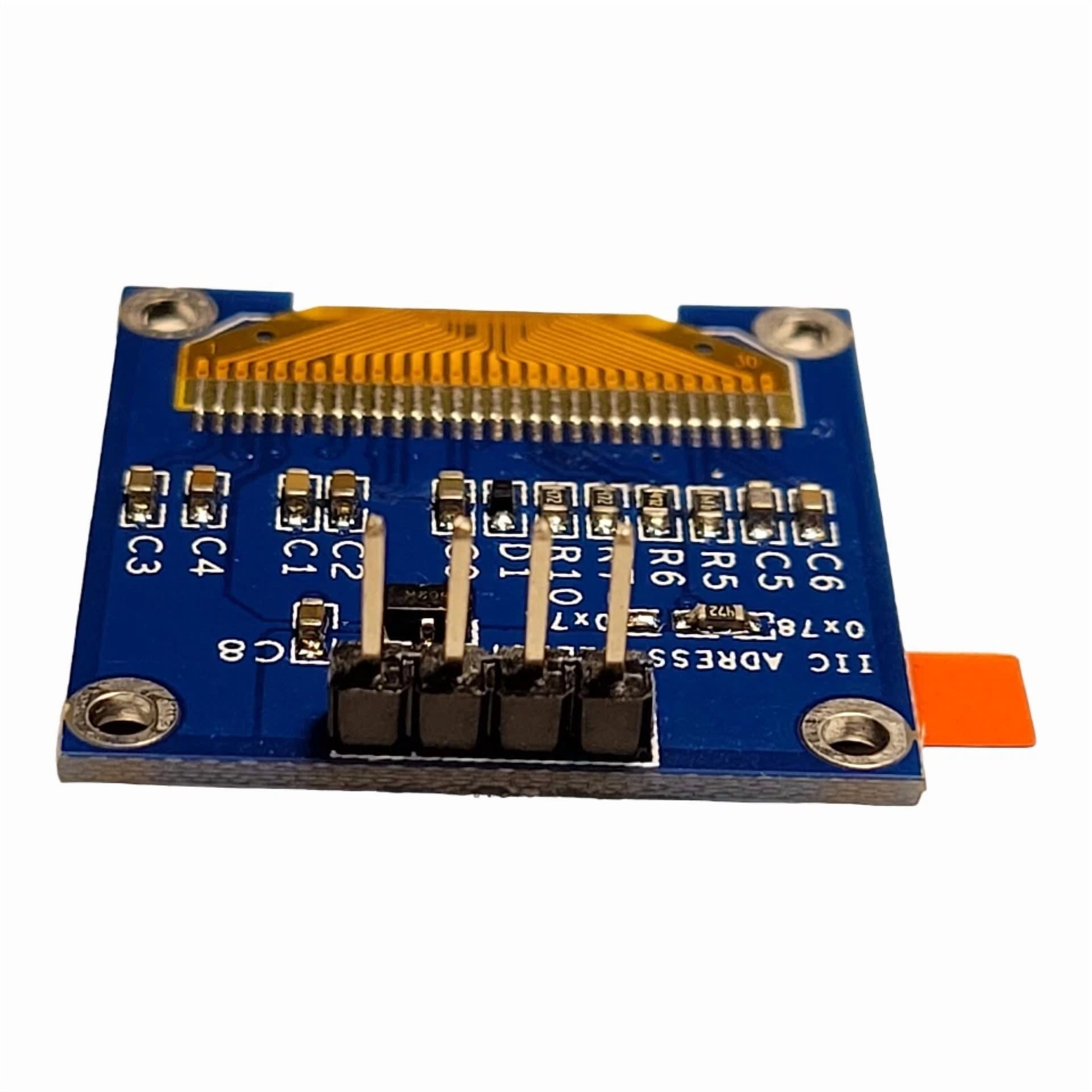 CRESTIN- 0.96" Lcd Screen Board Oled Blue For Gnd Vcc Scl Sda Arduino Iic I2C 4Pins 1Pc