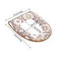 thumbnail image 3 of Universal Soft Coral Velvet Toilet Seat Cover & Cushion with Adhesive Buckle, Large Flower Design, Warm & Washable, 4 Pack, 12-inch, 3 of 3