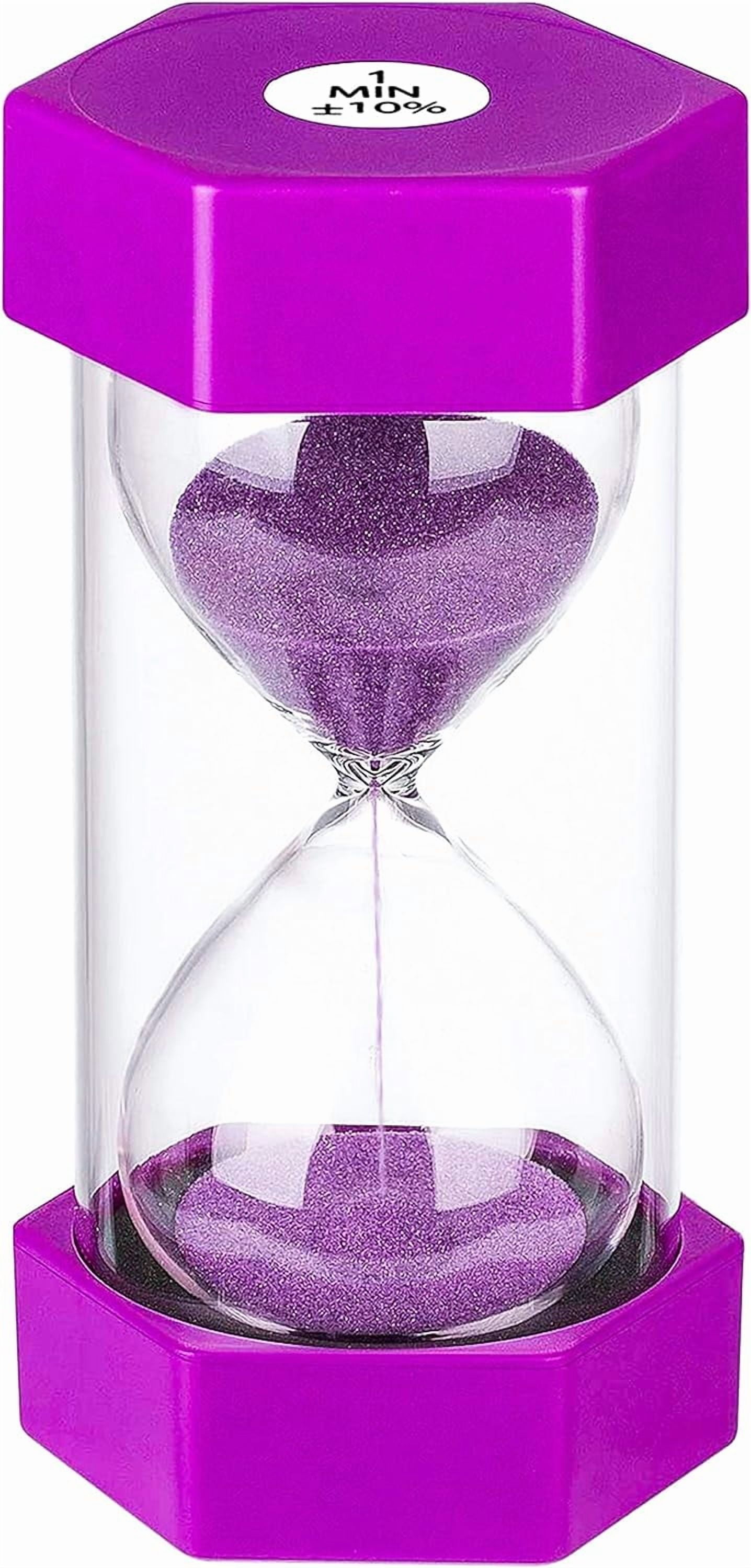 Colorful Sand Timer Hourglass - 8 Minute Wood Frame, For Kitchen, Games, Kids, Classroom, Decor (Pink)