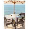 thumbnail image 2 of Easter Bunny Outdoor Tablecloth - 60x60 Inch Square Dining Table Cover, Blue Easter Eggs Spring Floral Linen Waterproof Outdoor Table Cloth with Umbrella Hole & Zipper for Picnic/Patio/Party, 2 of 7
