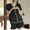Black, variant on Amkhujs Pajamas for Women Set Short Sleeve Sleepwear Button up and Shorts Nightwear 2 Piece Loungewear Sets