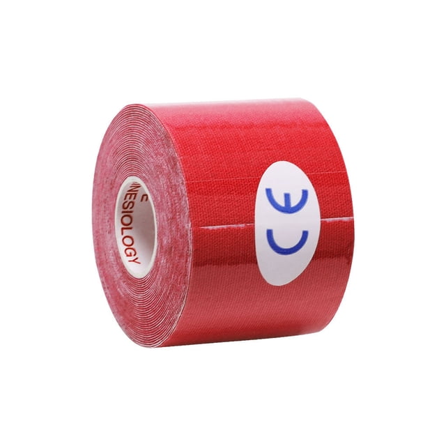 Greeniant Cinta elástica Soporte muscular Deportes Adhesivo Vendaje Gimnasio Fitness Correa muscular, Rojo 5cmx5m Type3 NO3
