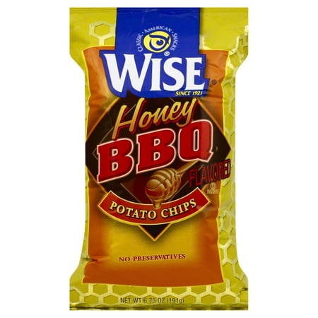Wise Honey BBQ Flavored Potato Chips, 6.75 Oz.