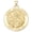 Yellow, variant on Saint Augustine of Hippo Oval Religious Medal - 3/4 Inch X 1 Inch - Sterling Silver