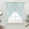 thumbnail image 2 of Swag Valance Curtains for Windows, Aqua Stripe Light Filtering Kitchen Curtains with Rod Pocket, Geometric Grey White Vertical Striped Window Treatment Valances for Living Room, 36x45 - 2 PCS, 2 of 9