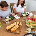 thumbnail image 4 of Grow Forward Premium Wheat Straw Plates - 10 Inch Reusable Hard Plastic Dinner Plates Set of 8 - Unbreakable Microwave Safe Plates for Dessert, Camping, RV, Outdoors, Patio, Kitchen Dishes - Midnight, 4 of 4