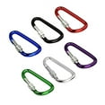 thumbnail image 2 of AGPtek 24 Pcs 3" / 8cm Aluminum Carabiner D Shape Buckle Pack Keychain Locking Clip Hook Buckle, 2 of 7