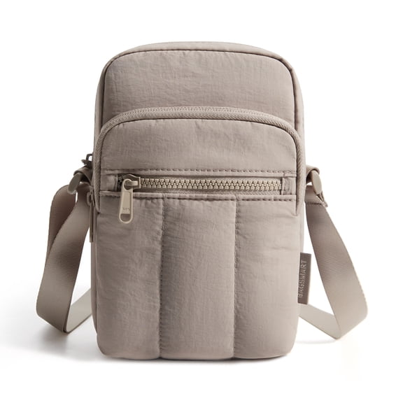 BAGSMART Small Crossbody Bags for Women, Mini Cell Phone Cross body Purses Travel Wallet with RFID Blocking Card Slots, Camel