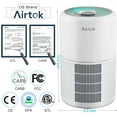 thumbnail image 3 of AIRTOK True HEPA Air Purifier for Home, Small Rooms, Allergies, Asthma, Smoke, Pet Dander, Odor, Dust, Pollen, Mold, Ozone-Free, Quiet, AP0601 White, 3 of 10