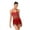 Burgundy, variant on Women Tassel Leotard Halter Sleeveless Backless Fringe Latin Dance Dress Short Jumpsuit Burgundy L