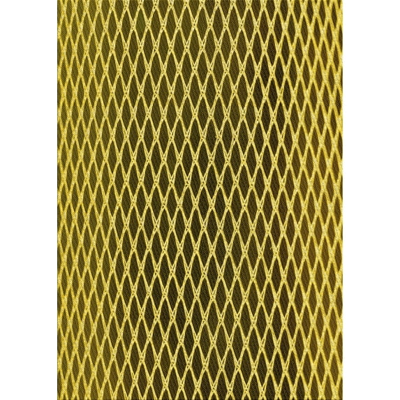 Ahgly Company Machine Washable Indoor Rectangle Transitional Golden Brown Yellow Area Rugs, 7' x 10'
