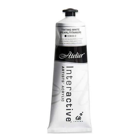 Chroma Atelier Interactive Artists' Acrylic Color, 80ml Tube, Tinting White (Pearl/Titanium)