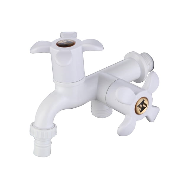 Lavadora Grifo de agua Lavadora Grifo G1 / 2 Rosca con válvula de salida Grifo de baño Grifo montado en la pared para fregadero interior Patio Hogar Estilo F BLESIY Grifo Grifo