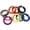 Orange, variant on ODI Lock Jaw clamps w/ Snap caps Silver set/4