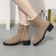 thumbnail image 4 of Zapatos para mujer, zapatos de color liso, botines casuales cálidos de invierno, zapatos para correr, botas vaqueras, 4 of 4