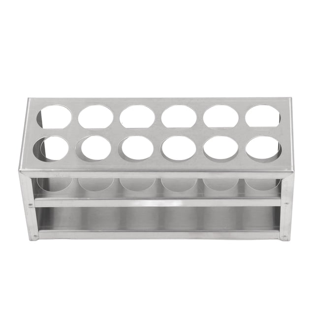 Stainless Steel Test Tube Holder Rack 20-Holes for Φ10-20mm Tubes Multifunctional with Highly Polished