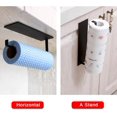 thumbnail image 3 of Paper Towel Holder, Wall Mounted Kitchen Paper Holder, Non-drilled Paper Towel Holders, Metal Kitchen Roll Holder, Self-adhesive Kitchen Paper Holder,, 3 of 3