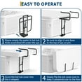 thumbnail image 3 of Hot Tub Cover Lifter Hydraulic, Spa Cover Lifter with Adjustable Width 32"-52", Single Gas Bar, Easy One-Person Operation, Sturdy U-Shaped Bracket, Weatherproof, 3 of 7