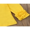 thumbnail image 5 of Baby Girl Long Sleeve T-shirt Crew Neck Cotton Ruffle Tops, 5 of 5