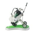 thumbnail image 5 of Luwecf Mini Golf Pen Holder with Cart Golf Desk Toy Storage Golfer Fans Gifts with Mini Clock Desktop Decoration Husband Golf Lovers Green White, 5 of 9