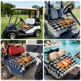 thumbnail image 6 of Golf Cart Seat Covers for 2 Seater,Thanksgiving Pumpkins Fall Soft Microfiber Cart Seat Towel Blanket,Black Plaid Sunflower Absorbent Breathable Non Slip Bench Seats Protector for Golf Course 51"x31", 6 of 9