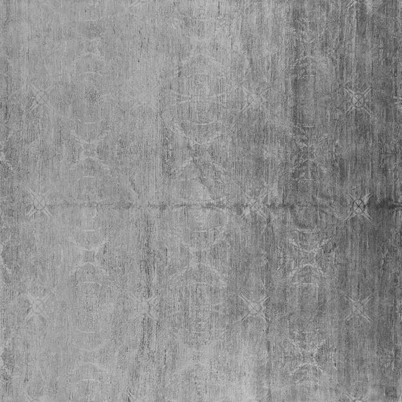 Ahgly Company Indoor Square Oriental Gray Industrial Area Rugs, 5' Square