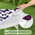 thumbnail image 5 of Butterfly Purple Blue Dot Pattern Round Fitted Tablecloth with Elastic Edge,Dining Table Cover Waterproof,Outdoor Round Tablecloth for Camping,Dining,Indoor and Outdoor, 5 of 7