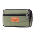 thumbnail image 1 of Multi Layer Men Phone Pouch Waist Bag Fanny Pack Canvas Purse (Camel 2), 1 of 7