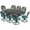 Ocean Blue, variant on MEETWARM 9-Piece Outdoor Patio Dining Set, All-Weather Cast Aluminum Patio Conversation Set with 8 Cushioned Swivel Rocker Chairs for Backyard Garden Deck, 1 Oval Table, 2.2" Umbrella Hole, Chili Red