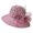 Purple, variant on Xijirk Hollow Straw Sun Hat with Flower Bead Wide Curved Brim Elegant Headwear for Wedding Tea Party Beach Summer Outdoor Occasions,Beige,One Size