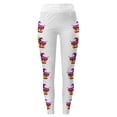 thumbnail image 3 of MKLEKYY Ropa deportiva para mujer Leggings para mujer, leggings de entrenamiento a la moda, pantalones con estampado navideño de bloques de color, leggings elásticos suaves, 3 of 3