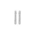 thumbnail image 2 of ARAIYA FINE JEWELRY Sterling Silver Round Diamond Hoop Earrings (1/5 cttw, I2-I3 Clarity, I-J Color), 2 of 6
