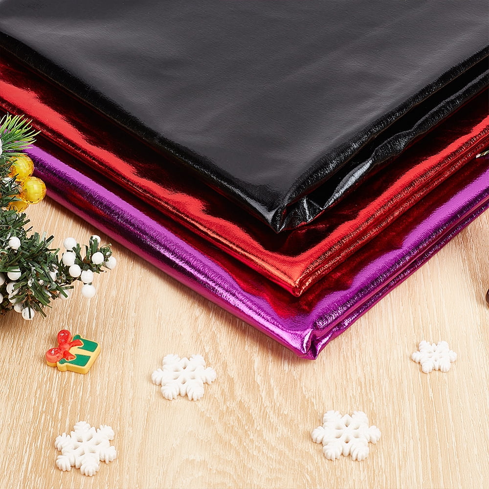 3M 3 Colors Polyester Spandex Stretch Fabric for DIY Christmas Crafting and Clothing Mixed Color 1530x0.3mm 1m/color