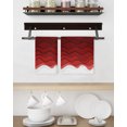 thumbnail image 3 of Red Ombre Stripes Kitchen Dish Towels for Drying Dishes Set of 2, Modern Abstract Sea Waves Aesthetic Waffle Weave Microfiber Hand Tea Bathroom Towels Quick Dry & Absorbent Towel 15.7x23.6, 3 of 7