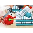 thumbnail image 4 of Ruvanti 12 Pcs 100% Cotton 15x25 Kitchen Towels, Dish Towel for Kitchen, Soft, Washable Dish Cloths, Super Absorbent Terry Tea Towels Linen Dishcloth for Quick Drying, Cleaning, Dish Rags, Teal-White, 4 of 9