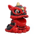 thumbnail image 4 of Wake Lion Ornament Automatic Nodding Bring Fortune Energy Saving Solar Waking Lion for Gift Car Decoration Black, 4 of 5