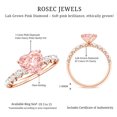thumbnail image 6 of Rosec Jewels 1 Carat IGI Certified Lab Grown Pink Diamond Heart Engagement Ring (VS1 Clarity), 10K Rose Gold, US 9.00, 6 of 9