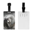 thumbnail image 2 of PAYOHTO Luggage Tags for Suitcases White Horse PVC Lable for Travel Bag, 2 of 7
