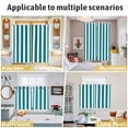 thumbnail image 6 of Teal Striped Kitchen Curtains 84 Inch Length, Simple Art Vertical Stripe Farmhouse Grommet Top Bedroom Living Room Curtains, Light Filtering Cafe Curtain Drapes 2 Panels Set 104''x84'', 6 of 9