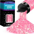 thumbnail image 1 of Leobro Brillo Rosa 160G/5.64Oz Brillo Grueso Rosa Brillo Artesanal Brillo Grueso Mixto Y Brillo Fino Copos De Brillo Iridiscente Brillo Para Manualidades Cuerpo De Resina Brillo Rosa Iridiscente, 1 of 5
