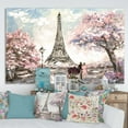 thumbnail image 1 of Design Art - Eiffel avec Fleurs Roses, 1 of 4