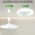 thumbnail image 4 of YiBai Ceiling Fan With Lights Enclosed Low Fan Light Ceiling Light With Fan Hidden Fan Delier With Remote Control, Muticolor #N.511, 4 of 8