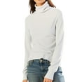 thumbnail image 2 of Mock Neck Sweaters for Women Long Sleeve Lightweight Pullover Tops Dressy Casual Knitwear for Winter 2026 White XL, 2 of 6