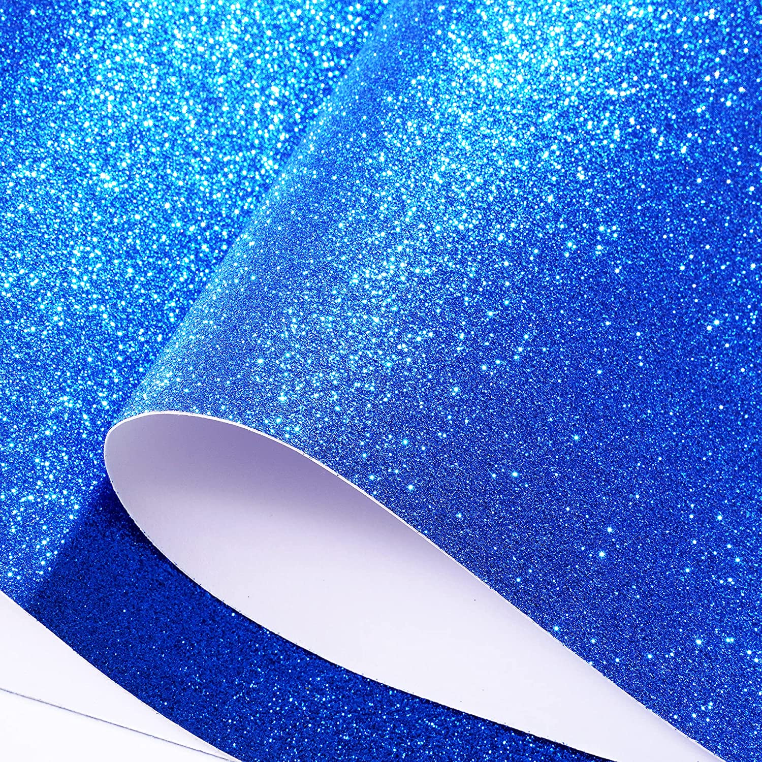 FunStick Royal Blue Glitter Cardstock 15.8x78.8 Blue Glitter Paper Self  Adhesive Sparkly Blue Card Stock Paper for Cricut Craft Paper Glitter