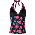 thumbnail image 3 of Hilor Womens Swimsuit Tops V Neck Halter Swim Tops Tummy Control Tankini Top, 3 of 5