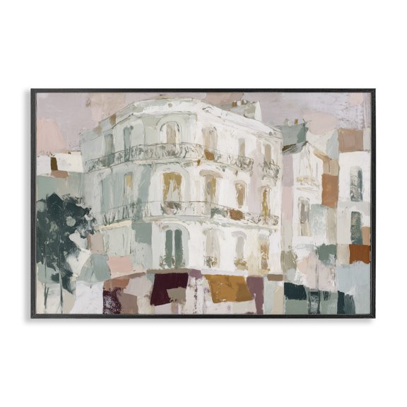 Stupell Industries Contemporary Barcelona Street Corner Black Framed Giclee Art, 18 x 12, by Chromatic Storm Studio