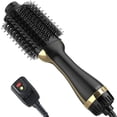 thumbnail image 1 of Cepillo secador de pelo Dimecano, 4 en 1, secador y moldeador de un solo paso, voluminizador, cepillo de aire caliente profesional con iones negativos, antifrizz, para secar, alisar y rizar - Negro do, 1 of 5