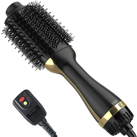 Cepillo secador de pelo Dimecano, 4 en 1, secador y moldeador de un solo paso, voluminizador, cepillo de aire caliente profesional con iones negativos, antifrizz, para secar, alisar y rizar - Negro do
