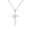 Silver, variant on Smooth Silver Cross Pendant Necklace - Copper Material Women's Holiday Gift Jewelry, 17.72+1.97in Minimalist Design